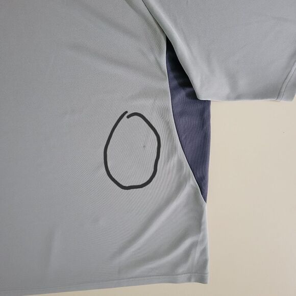 Ash City Performance Men's Mesh Gray Knit Crewneck Top - Picture 9 of 10